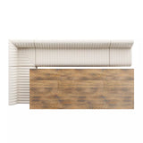 Augustine Capri Oatmeal L-Shape Dining Banquette