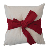 "Tied With A Red Bow" Pillow