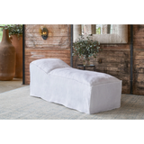 Sienna White Linen Slipcovered Chaise | shipping 5/21/2025