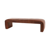 Parker Leather Raw Stitch Bench | shipping 11/29/2024