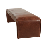 Parker Leather Raw Stitch Bench | shipping 11/29/2024