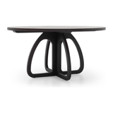 Barcelona Ash Wood 60" Round Dining Table in Espresso | shipping 5/2/2025