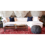 Donato White Slipcovered Linen Sectional with Chaise | shipping 11/25/2024