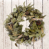 Eucalyptus & Pinecone Garland Wreath